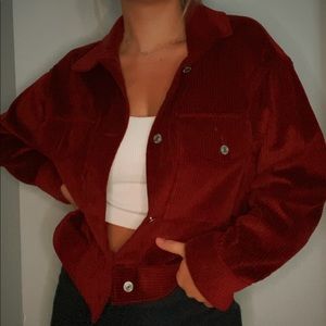 Abercrombie & Fitch Chic Cropped Corduroy Jacket